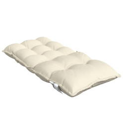 Coussins de chaise à dossier bas lot de 4 crème tissu oxford