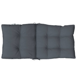 Coussins de chaise à dossier bas lot de 6 anthracite