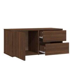 Meuble TV Chêne marron 80x34x36 cm Bois d'ingénierie