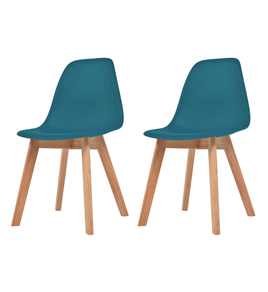 Chaises à manger lot de 2 turquoise plastique