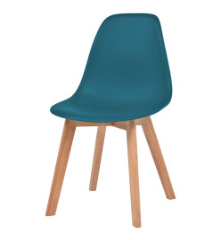 Chaises à manger lot de 2 turquoise plastique