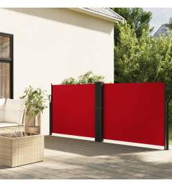 Auvent latéral rétractable rouge 140x600 cm