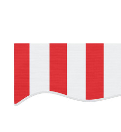 Tissu de remplacement pour auvent rayures rouges et blanches