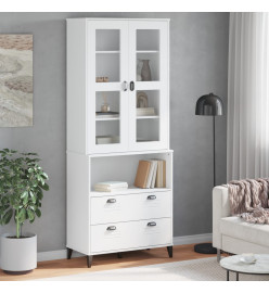 Buffet VIKEN blanc 80x40x200 cm bois massif de pin