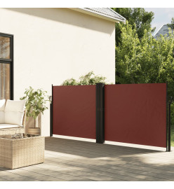 Auvent latéral rétractable marron 100x600 cm