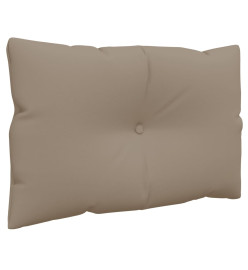 Coussins de palette 2 pcs taupe tissu