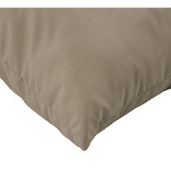 Coussins de palette 2 pcs taupe tissu