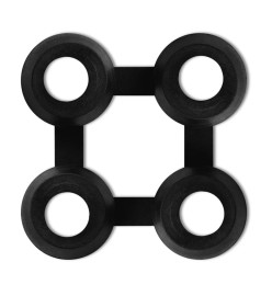 Connecteurs de tapis 10 pcs caoutchouc noir