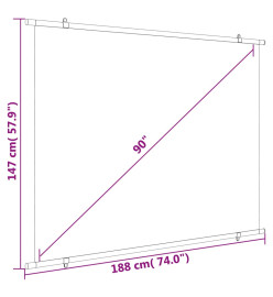 Écran de projection 90" 4:3