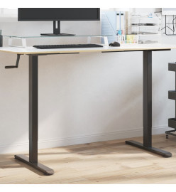 Cadre de bureau debout noir (94-135)x60x(70-114) cm acier