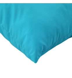 Coussins de palette 2 pcs turquoise tissu Oxford