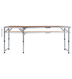 Table pliable de camping Aluminium 180x60 cm