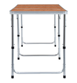 Table pliable de camping Aluminium 180x60 cm