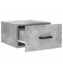 Tables de chevet murales 2 pcs gris béton 35x35x20 cm