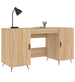 Bureau chêne sonoma 140x50x75 cm bois d'ingénierie