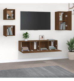 Ensemble de meubles TV 5 pcs Chêne marron Bois d'ingénierie