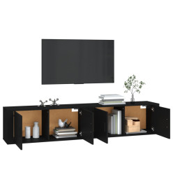 Meubles TV muraux 2 pcs noir 100x34,5x40 cm