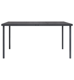 Mobilier de salle à manger d'extérieur 7 pcs Acier Anthracite