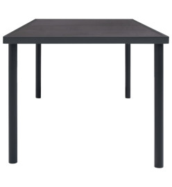 Mobilier de salle à manger d'extérieur 7 pcs Acier Anthracite