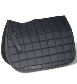 Set de selle équitation 17,5" en cuir véritable 18 cm 5 en 1 noir