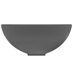 Lavabo rond de luxe de salle Gris foncé mat 32,5x14cm Céramique