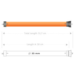 Moteurs tubulaires 8 pcs 10 Nm