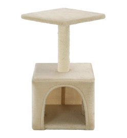 Arbre à chat avec griffoirs en sisal 55 cm Beige