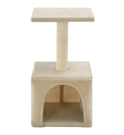 Arbre à chat avec griffoirs en sisal 55 cm Beige