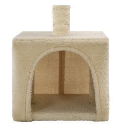 Arbre à chat avec griffoirs en sisal 55 cm Beige