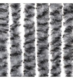 Rideau anti-mouches gris et noir et blanc 100x200 cm chenille