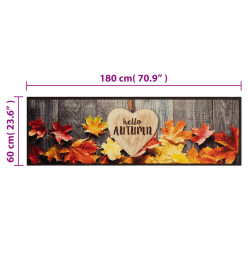 Tapis de cuisine lavable impression d'automne 60x180 cm velours