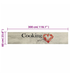 Tapis de cuisine lavable imprimé de piment Cooking 60x300 cm