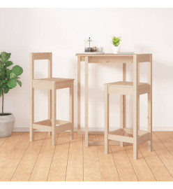 Tabourets de bar 2 pcs 40x41,5x112 cm bois massif de pin