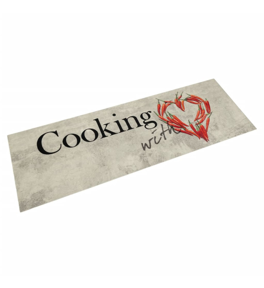 Tapis de cuisine lavable imprimé de piment Cooking 60x180 cm