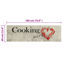 Tapis de cuisine lavable imprimé de piment Cooking 60x180 cm