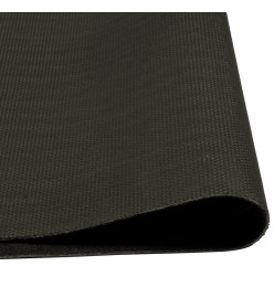 Tapis de cuisine lavable imprimé tasse noir 60x300 cm velours