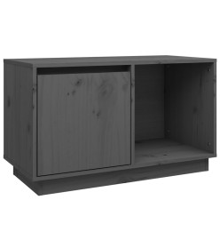 Meuble TV Gris 74x35x44 cm Bois de pin massif