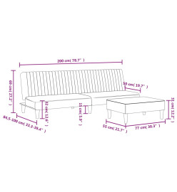 Ensemble de canapés 2 pcs gris similicuir