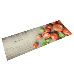 Tapis de cuisine lavable impression de tomates 45x150cm velours