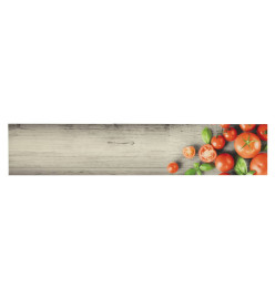 Tapis de cuisine lavable impression de tomates 60x300cm velours