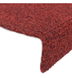 Tapis autoadhésifs de marches 5 pcs Rouge 56x17x3 cm Aiguilleté