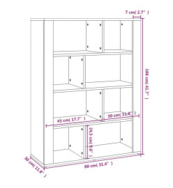 Buffet Chêne sonoma 80x30x106 cm Bois d'ingénierie