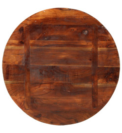 Dessus de table Ø 80x3,8 cm rond bois massif de récupération