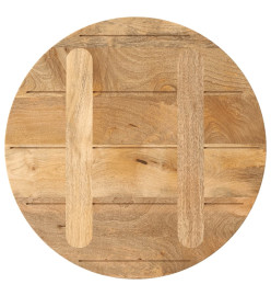 Dessus de table Ø 40x3,8 cm rond bois de manguier massif