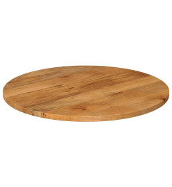 Dessus de table Ø 80x2,5 cm rond bois de manguier massif