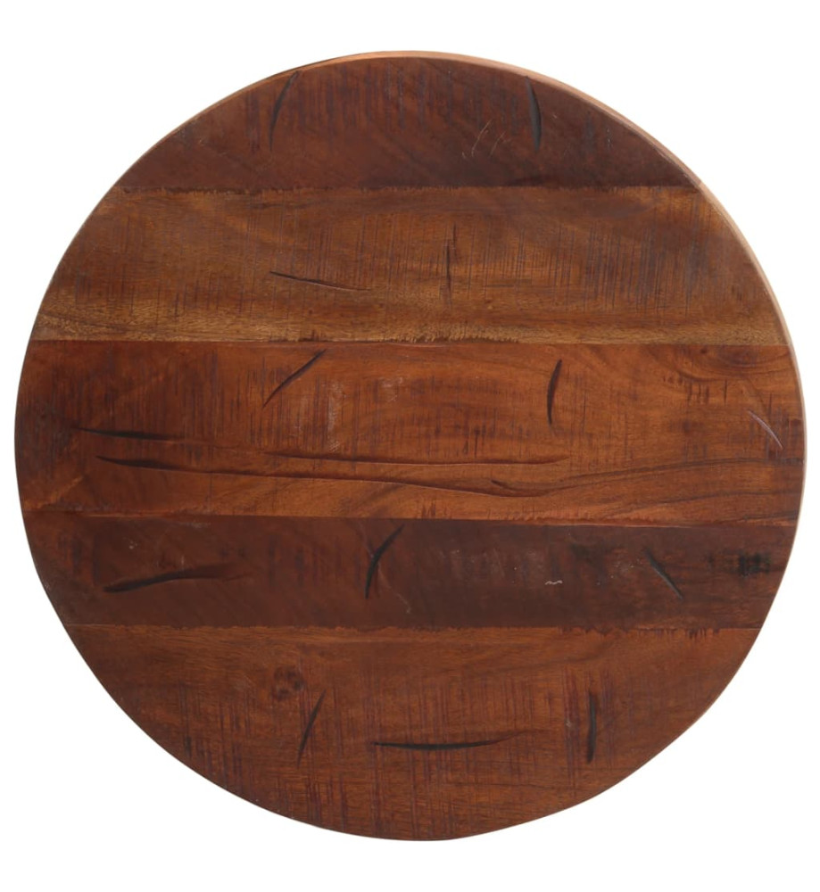 Dessus de table Ø 60x2,5 cm rond bois massif de récupération