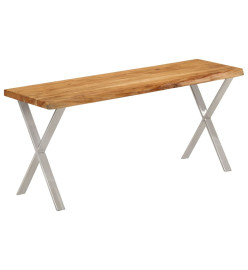 Banc avec bord vivant 105 cm bois d'acacia massif