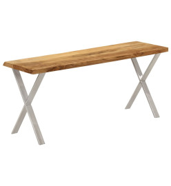 Banc avec bord vivant 105 cm bois d'acacia massif