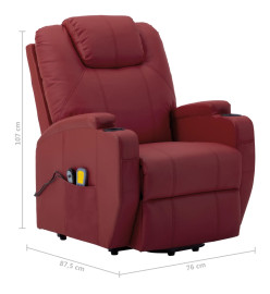 Fauteuil de massage Rouge bordeaux Similicuir