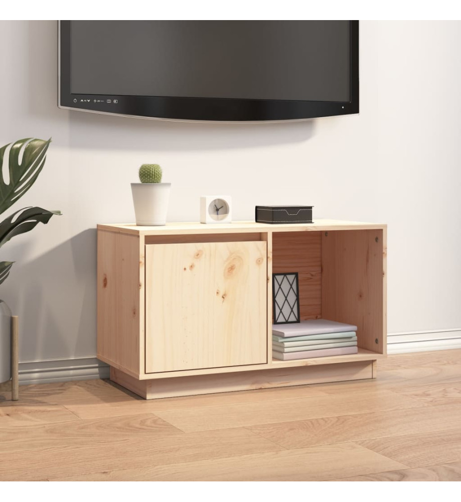 Meuble TV 74x35x44 cm Bois de pin massif